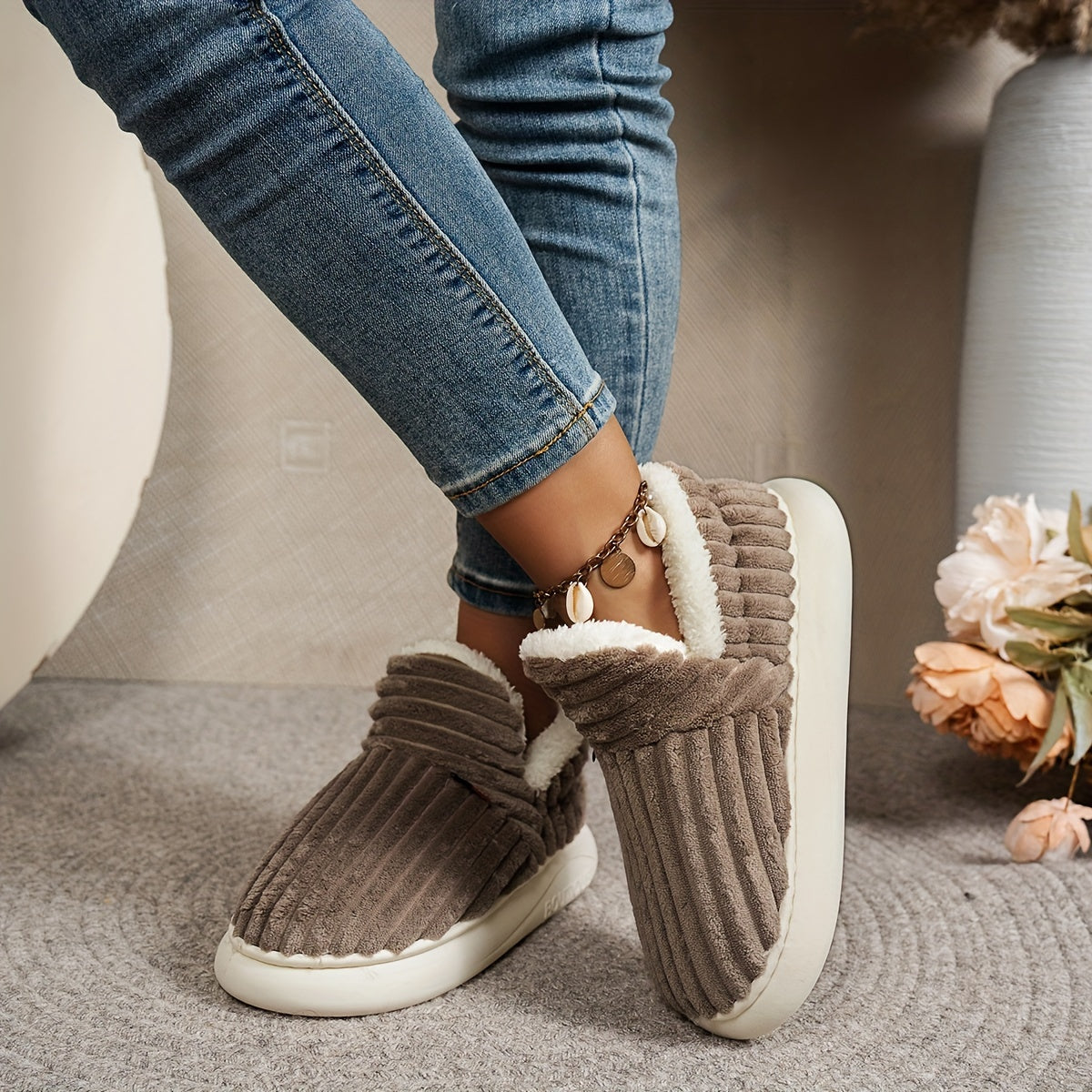 Cozy & Warm Plush Thermal Winter Slippers