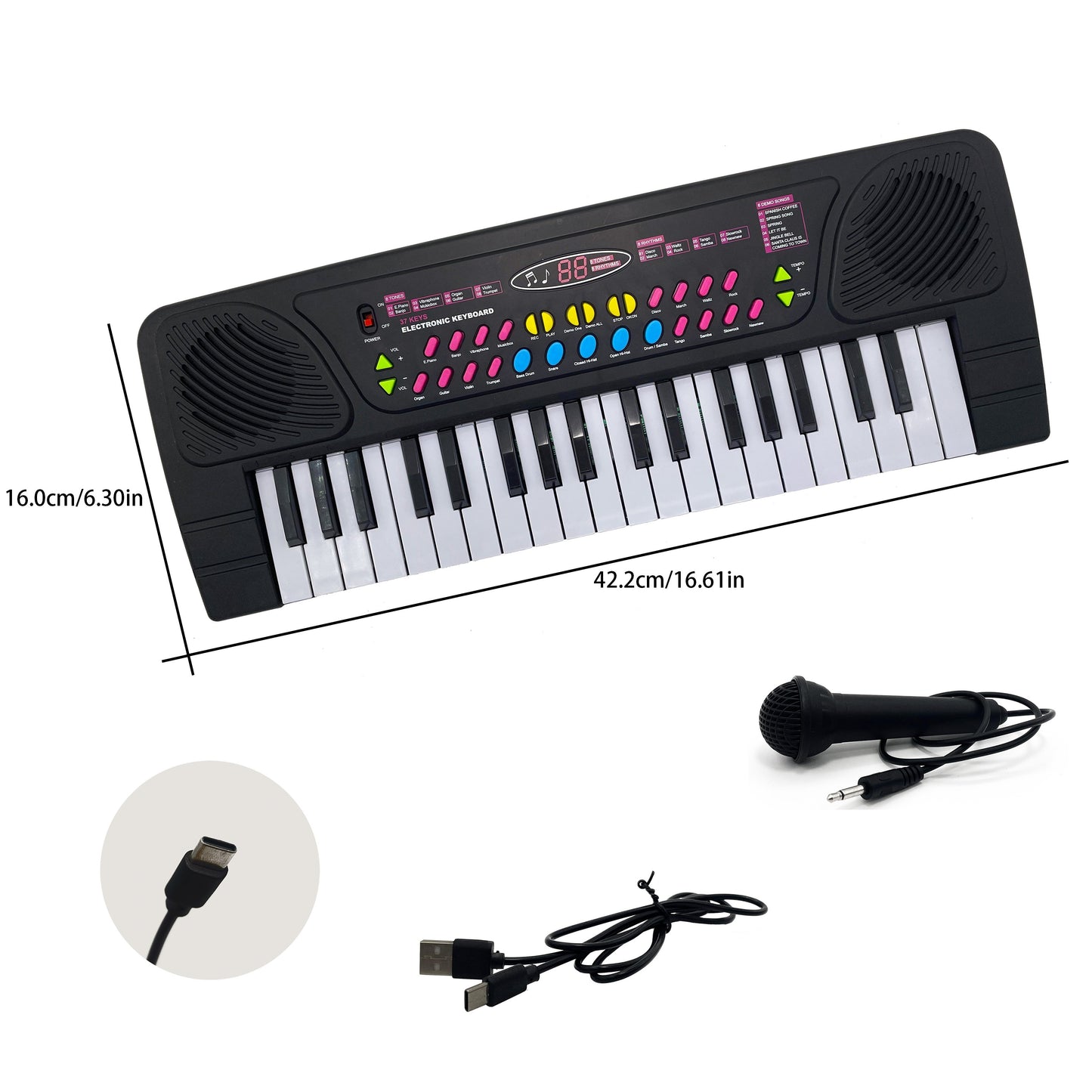 Portable Multifunctional Electronic Piano Keyboard