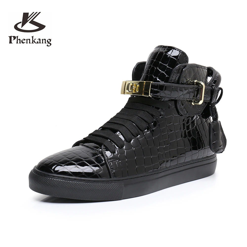 Men's Genuine Lux Leather Sneakers 