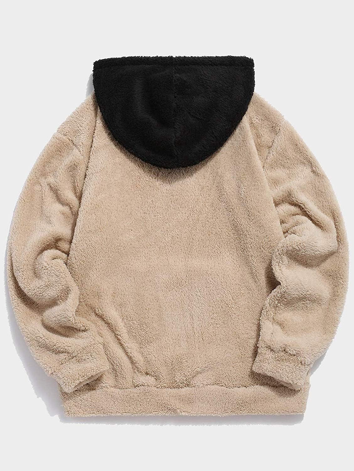 Mens Sherpa Lux Hoodie Cozy Pullover 